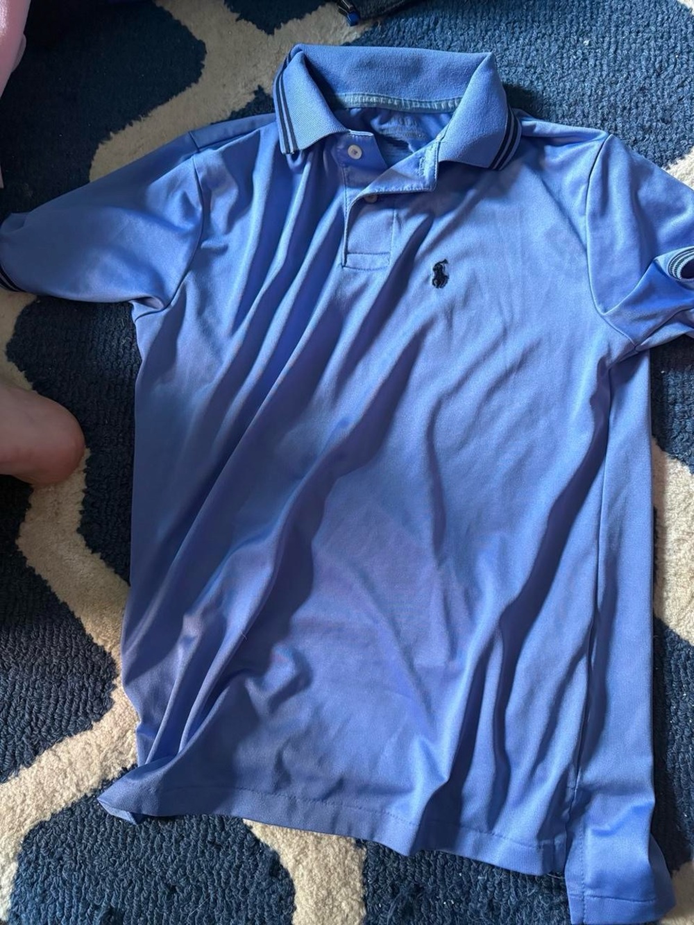 Tommy Hilfiger Light Blue Polo Shirt with Contrast Trim